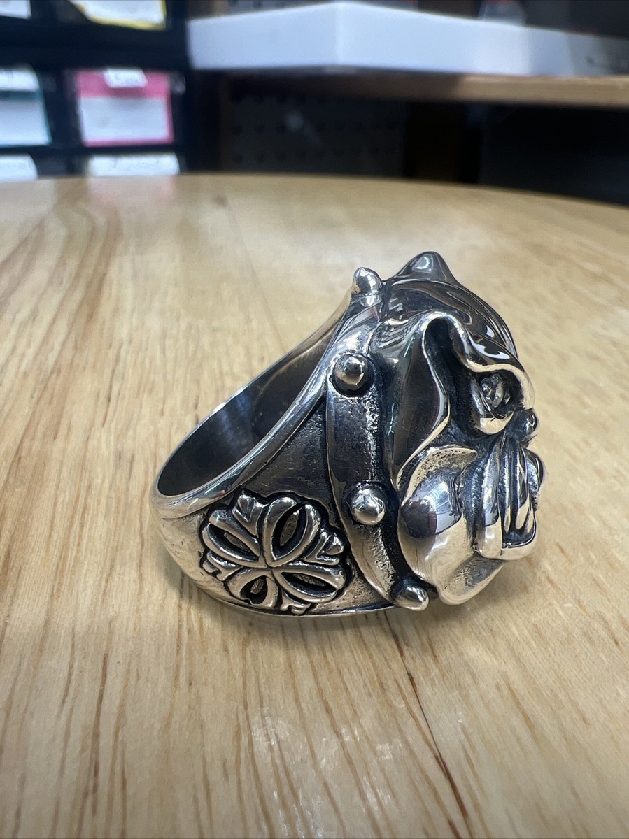 PITBULL DOG CZ EYE925 STERLING SILVER MENS BIKER RING SOLID PITBULL DOG CZ EYE925 STERLING SILVER MENS BIKER RING SOLID