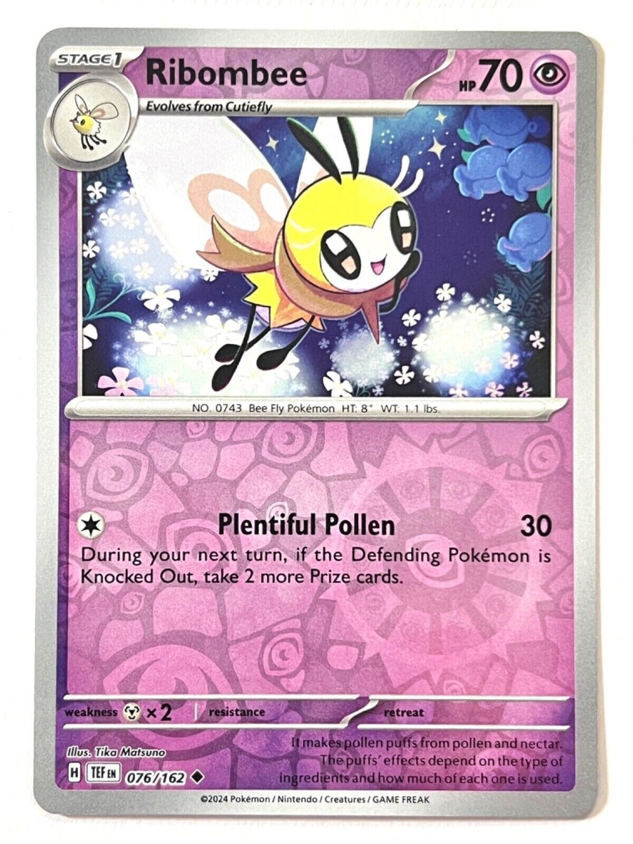 Pokemon - Ribombee 076/162 - Reverse Holo - Temporal Forces - NM/M