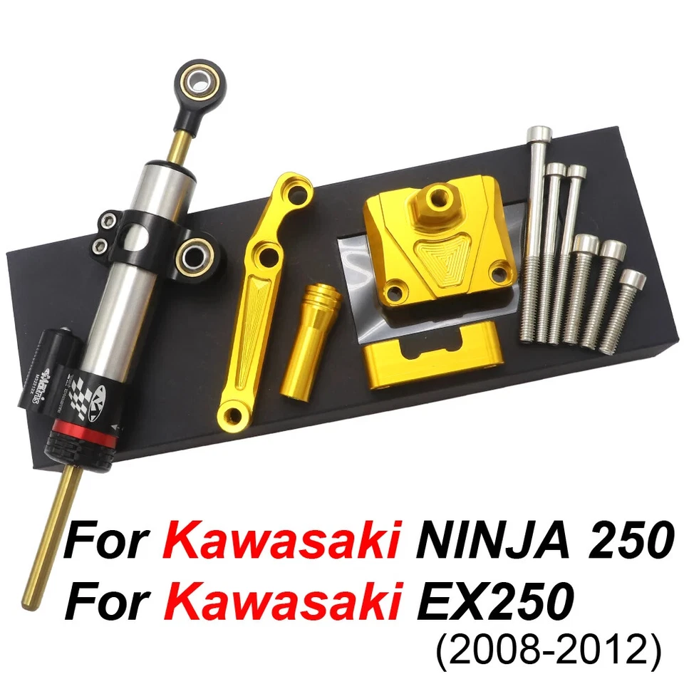 Kit de soporte estabilizador amortiguador de dirección de motocicleta para Kawasaki NINJA 250R 08-12 Foto 3 de 4