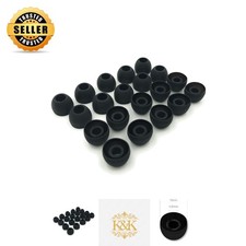Black Silicone Earbud Tips - 10 Pairs for Comfortable Listening