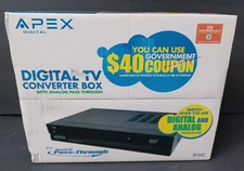 New Apex DT502 Digital TV Converter Box w/Analog Pass Through with Remote