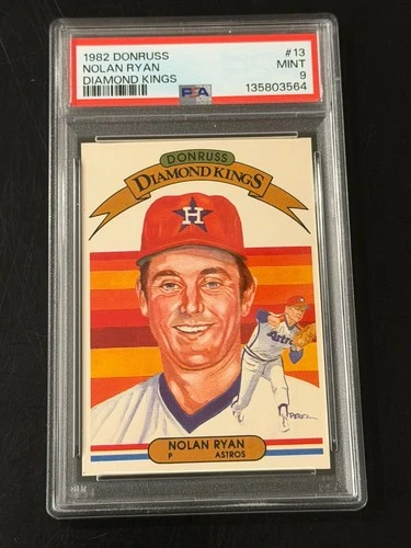 1982 Donruss #13 Nolan Ryan Diamond Kings PSA 9 Mint!