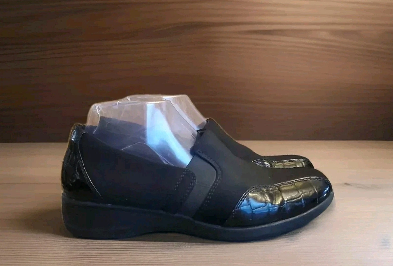 Scarpe mocassino Clarks Gael Rex slip on nere modello coccodrillo donna taglia 8