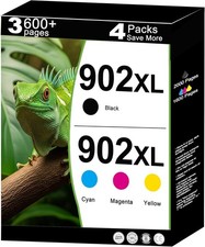 902 XL Ink Cartridges Combo Pack Replacement 902 902XL OfficeJet Printer 4 Pack
