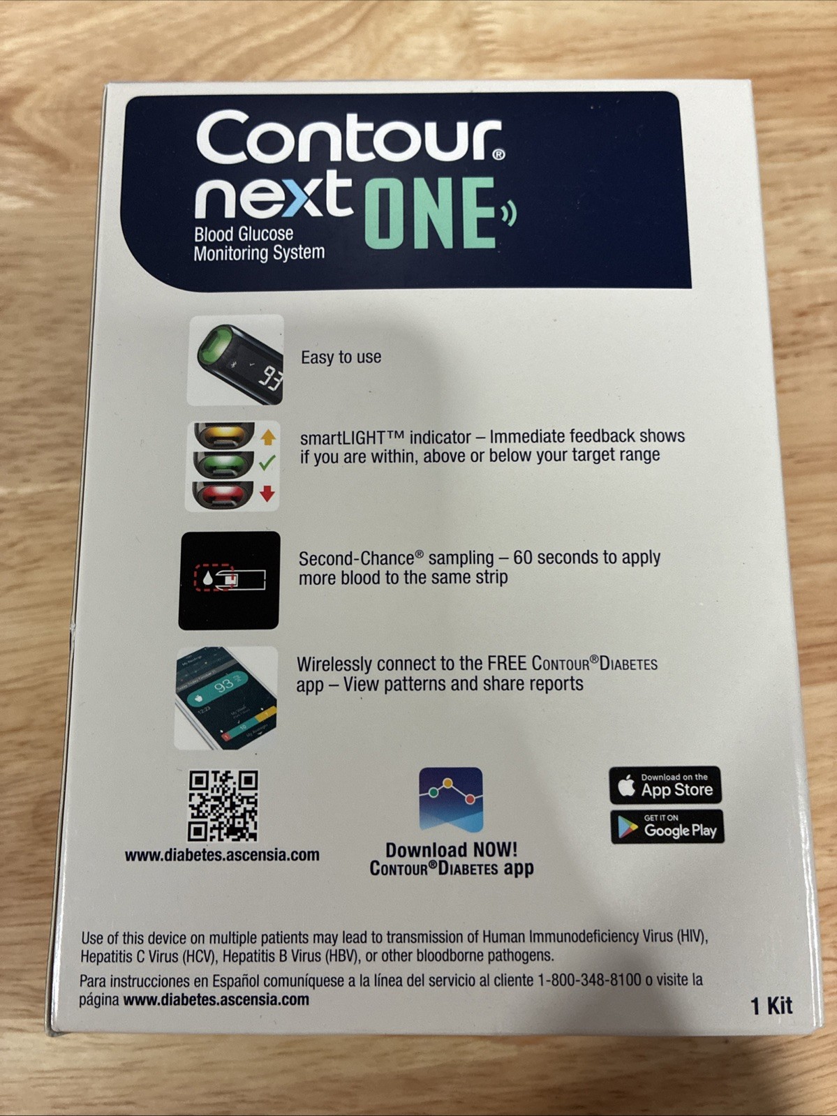Contour Next One Diabetes Blood Glucose Monitoring System, Bluetooth ...