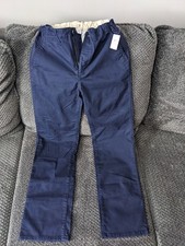 Gap Kids Dress Pants Chinos Navy Blue Boys Size 14 Husky Adjustable Waist NEW