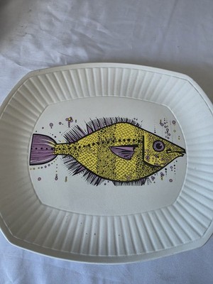 Wassermann Fisch Serie Washington Keramik Staffordshire Teller Vintage Porzellan