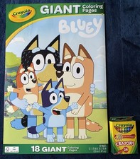 Bluey Giant 18  Crayola Coloring Pages Plus Box 24 Crayons