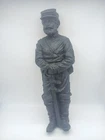 Civil War Confederate Officer Statue Figure Resin Plastic 20" Tall