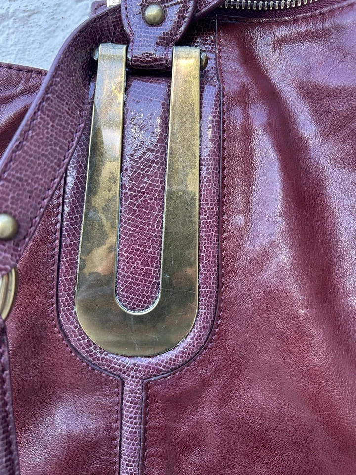 Elie Tahari  Shoulder Bag Large Burgundy  - Image 4 of 4