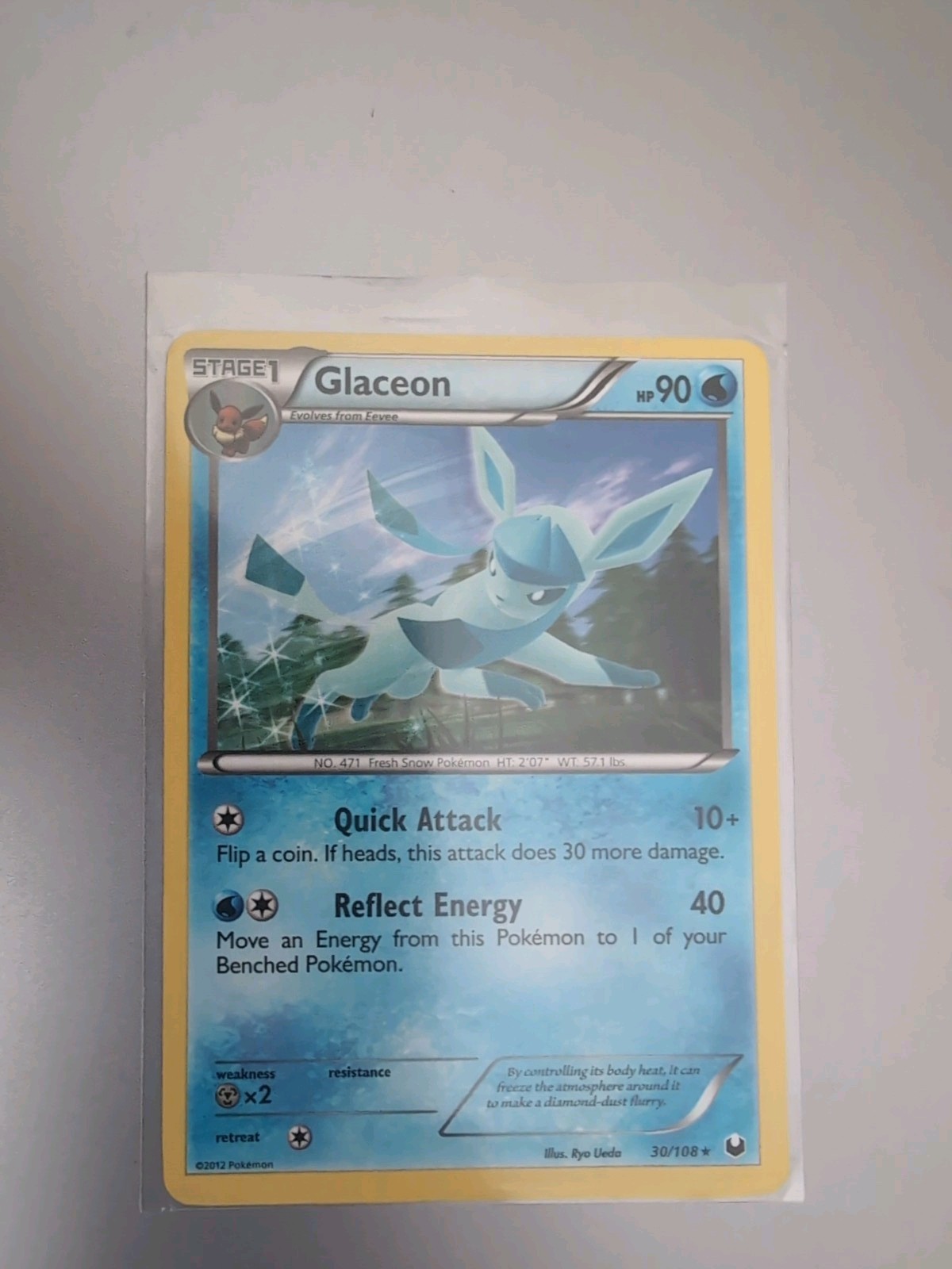 Glaceon Dark Explorers Regular Card 30/108 NM Condition