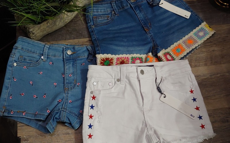 3 Pair Tractr Blu Jean Denim Shorts Girls Size 10 NWT