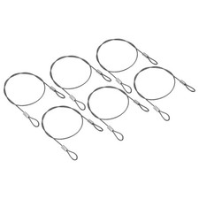 6Pcs 16" Stage Lights Safety Cable 304 Stainless Steel 1.5mm Dia Security Rope