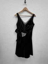 Marks And Spencer Dress Size 10 UK Black Midi Satin Gatsby Evening Occasion New