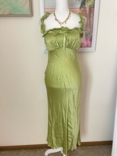 Reformation Erdem Silk Dress in Yucca Size XS