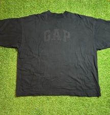 Yeezy Gap Engineered by Balenciaga Dove No Seam Tee Black, Size Large Baggy Fit