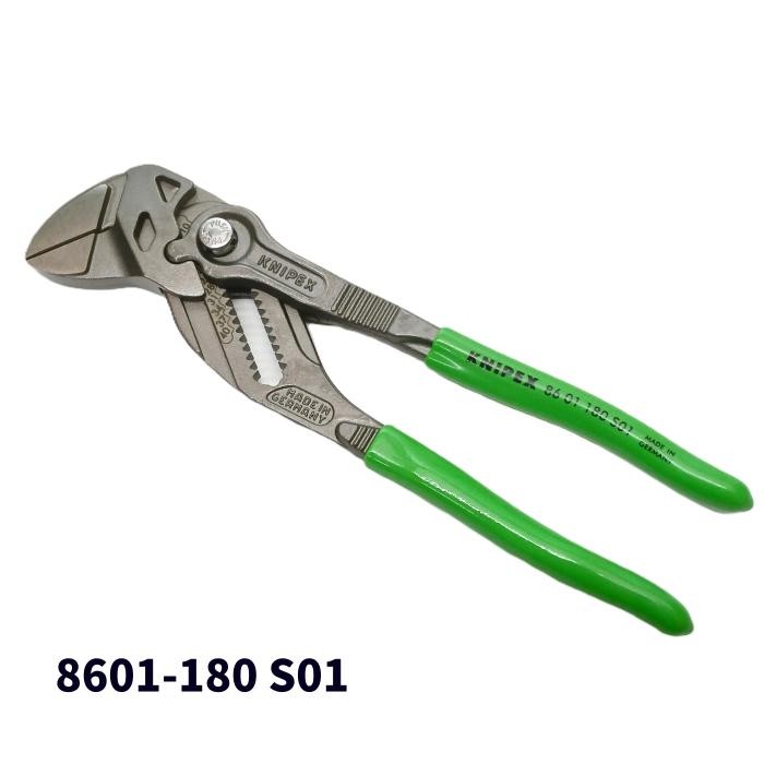 KNIPEX Pliers Wrench 8601-180S01 Green Grip quantity production