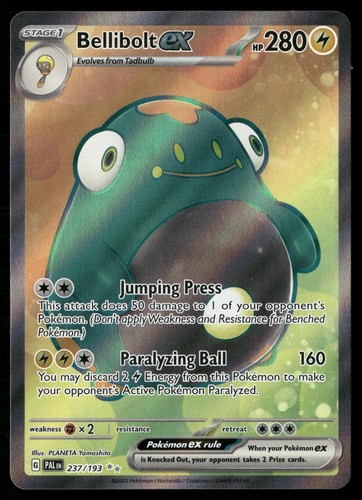 Pokemon Bellibolt ex Paldea Evolved Holo 237/193 Ultra Rare Lightly Played