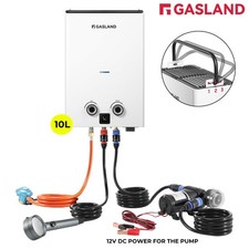 GASLAND Go Shower Portable Gas Hot Water Heater 10L LPG Boiler with Water Pump