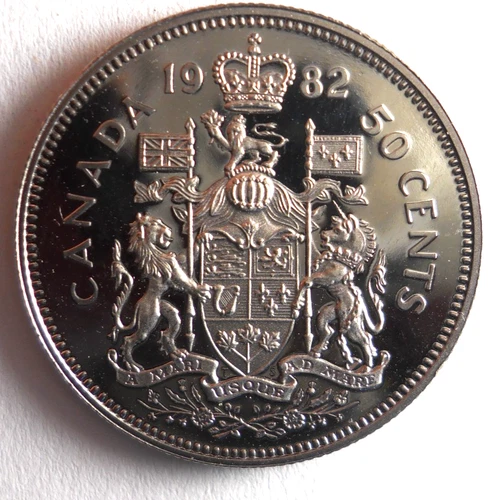 1982 CANADA 50 CENTS - AU/UNC PROOF LIKE Coin - Lot #M4