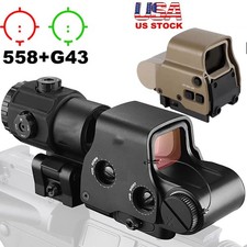 For G43 3X Sight Magnifier With 20mm QD Mount XPS3-2 558 Tactical Red Green Dot