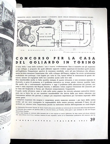 L'ARCHITETTURA ITALIANA MENSILE 2 MELIS CASA DELLO STUDENTE LE CORBUSIER 1935 - Foto 2 di 5