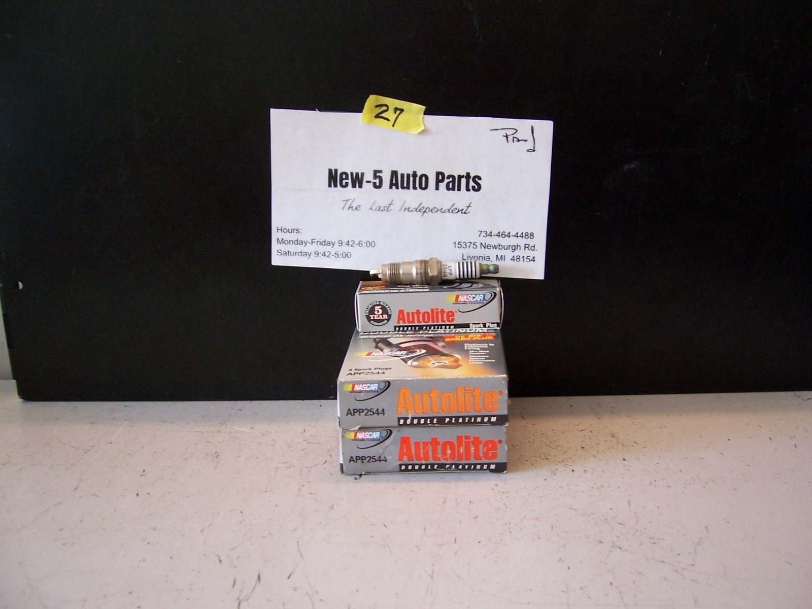 AUTOLITE DOUBLE PLATINUM SPARK PLUGS #APP2544  ESCORT, LYNX, COUGAR