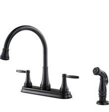 Pfister GLENFIELD Kitchen Faucet w/Side Spray High Arc Tri-Flow Tuscan Bronzer