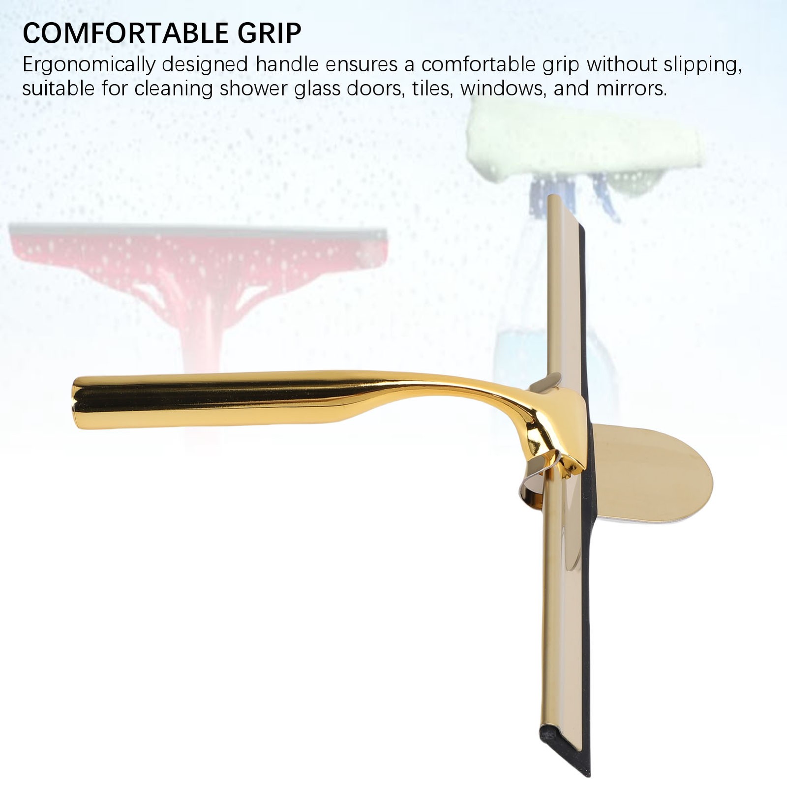 Stainless Steel Squeegee All Purpose Shower Window Squeegee With Hook For Househ