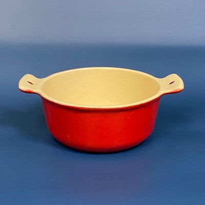 Enameled Flaming Red 4'' Baking Dish