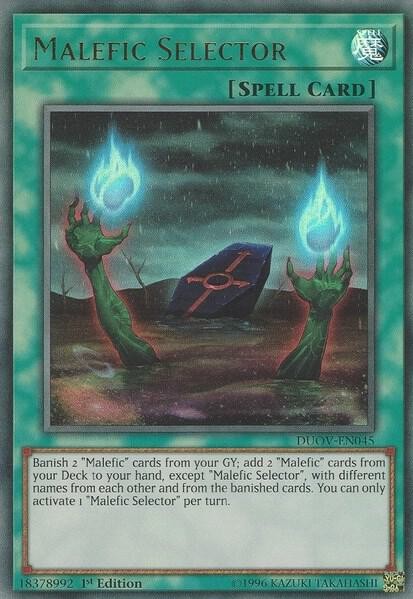 Yugioh Malefic Selector 1st Edition Ultra Rare DUOV-EN045 NM