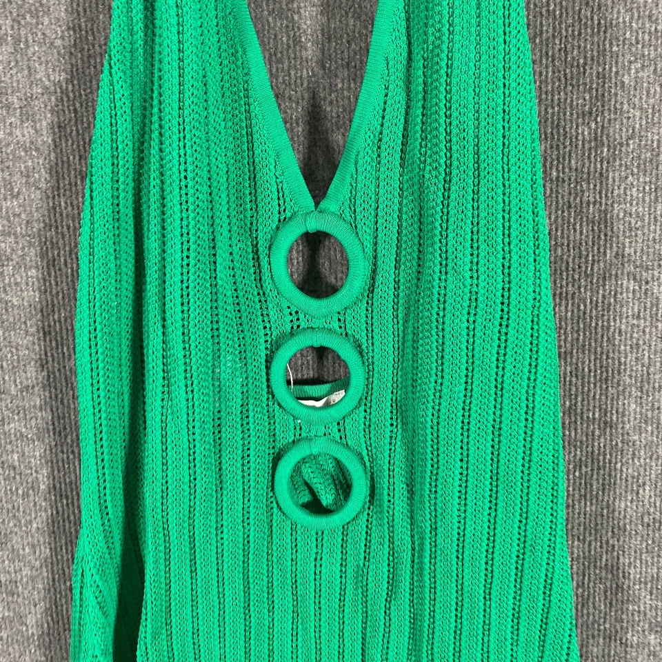 Kookai Dress Womens 12 Green Maxi Backless Crochet Evening Cocktail Party NEW P2 - image 3 of 4