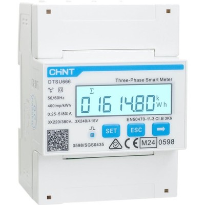 Dreiphasen Energiezähler Stromzähler Modbus RS485 weiß 3 Phasen