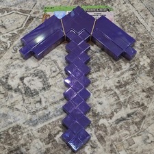 Minecraft Enchanted Iridescent Pickaxe Toy Purple Costume Accessory Disguise NEW