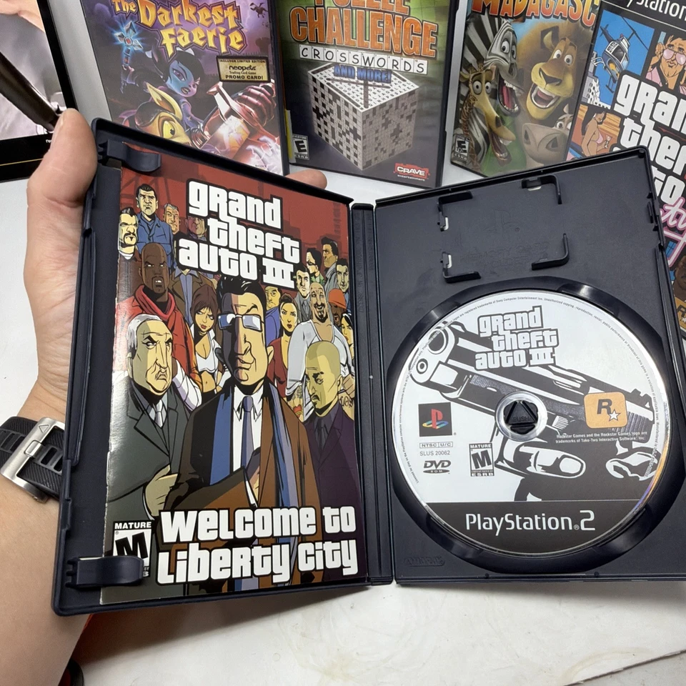 Grand Theft Auto III San Andreas Vice City PS2 PlayStation 2 Lot Complete Maps  - Image 3 of 4