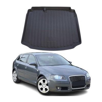 OMAC Cargo Mats Liner for Audi A3 Sportback 2.gen 2006-13 Black All-Weather TPE