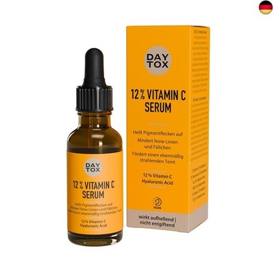DAYTOX - Vitamin C Serum, Gesichts-Serum mit 12% Vitamin C, Tagespflege mit