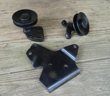 1965-1966 Ford 352 360 390 w/ A/C Idler Tension Pulley w/ Bracket 65 66 Galaxie