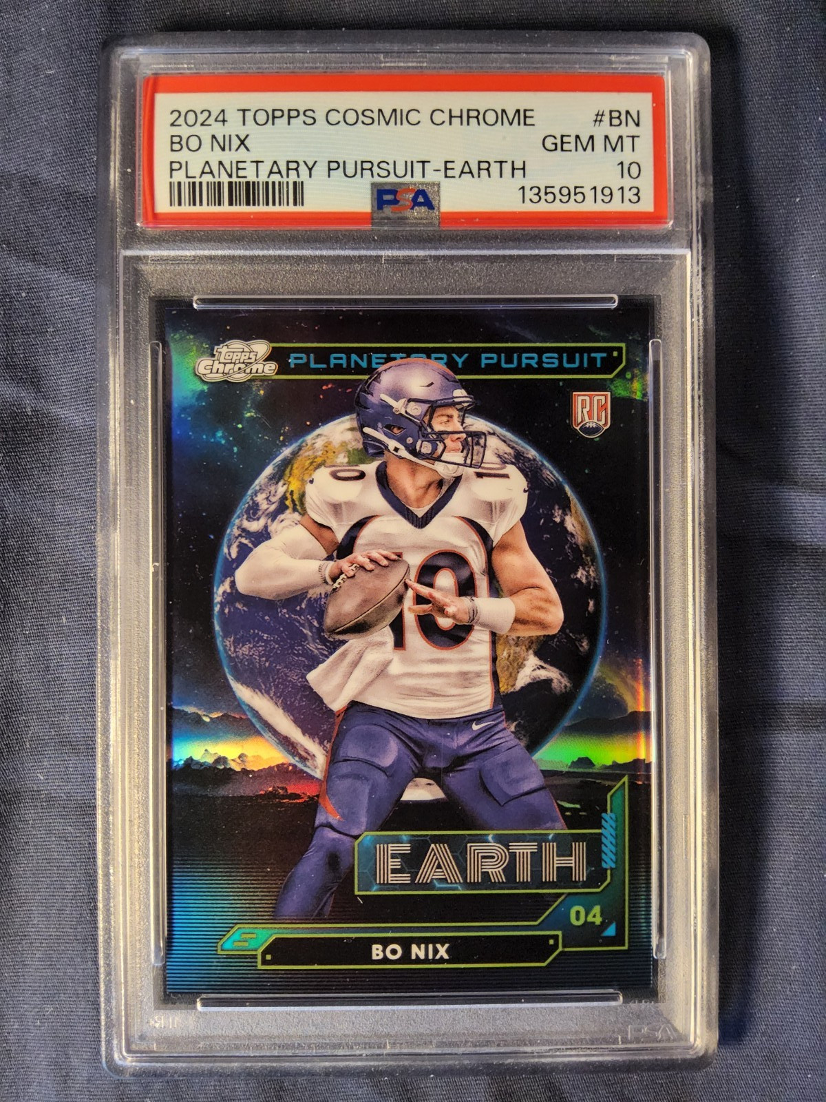 Bo Nix Topps Cosmic Chrome Planetary Pursuit #BN Earth