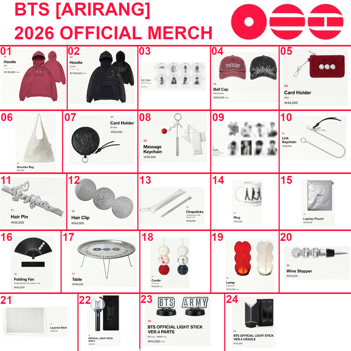 BTS[ ARIRANG] [2026] OFFICIAL OFFLINE POP UP STORE MERCH Goods | eBay
