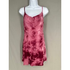 Lulus Dress Womens Small Pink Mini Tie Dye Cowl Neck Summer Boho Festival