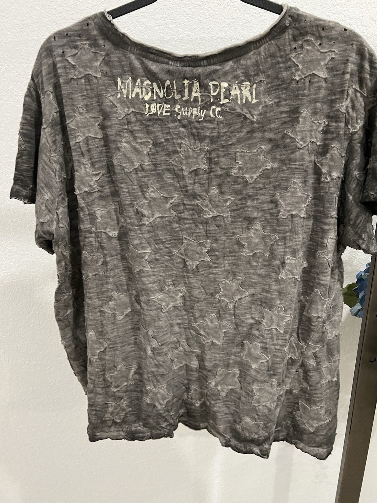 magnolia Pearl grey Little Star Appliqué Tee OS (item B10) image 6