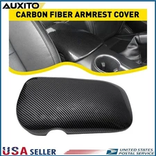 For Ford Mustang 2015-2024 Carbon Fiber Center Console Armrest Lid Box Pad Cover