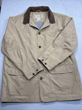 LL Bean Chore Coat Beige Barn Jacket Lined Hunting Workwear OWY16 Men  s XL