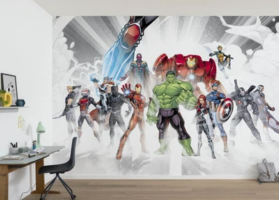 Kids room Wall Mural decor Wallpaper 141x100 inch Comics super heroes Marvel - Image 1 of 4