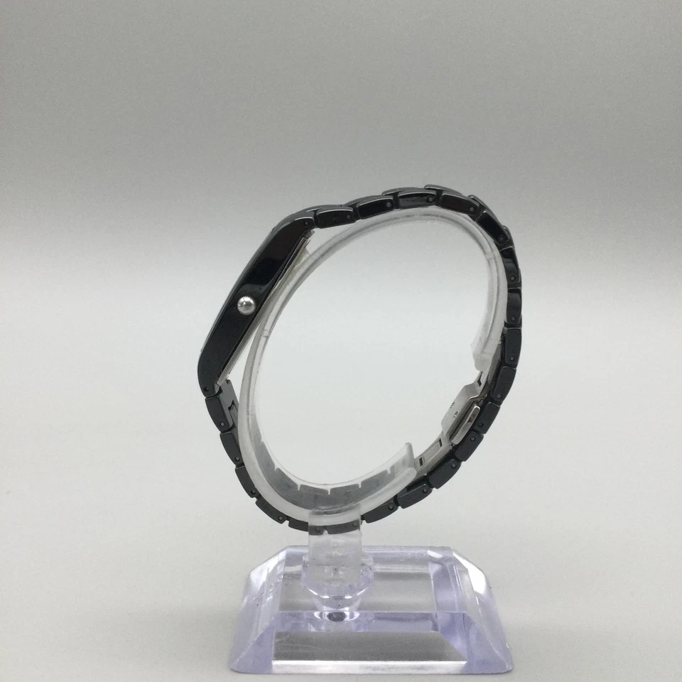 Reloj Oniss Paris Mujer Negro Cerámica Cristal Zafiro 15mm Batería Nueva 7" Foto 3 de 4