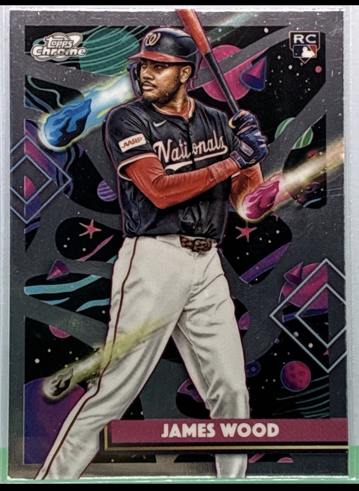 2025 Topps Chrome Cosmic - James Wood #1 Rookie Washington Nationals (Base)