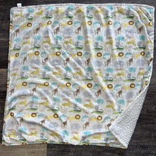 Baby Kiss Jungle Safari Blanket Sherpa Alligator Lion Elephant