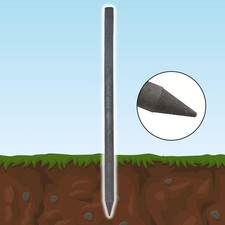 10x Pale z recyklingu Ø4,5cm x 150cm Okrągły plastikowy słup ogrodzeniowy pastwiska z koronką