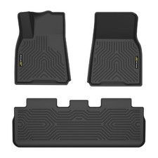 Floor Mats 3PCS Compatible with Tesla Model Y 2025 5 Seat NOT Fit 7 Seat 1st